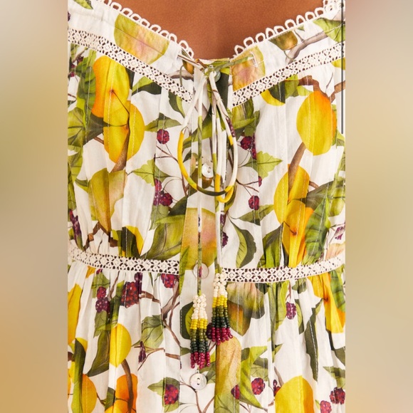 Farm Rio FRUIT ORCHARD OFF-WHITE MINI DRESS, Medium, $255 - Picture 4 of 15